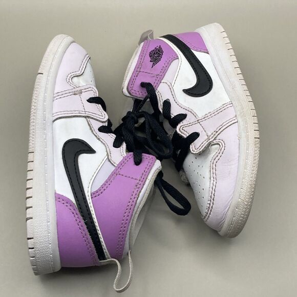 Nike Air Jordan 1Mid Barely Grape Toddler High Top Shoes Sneakers DQ8425-501 9C - Picture 6 of 10